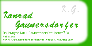 konrad gaunersdorfer business card